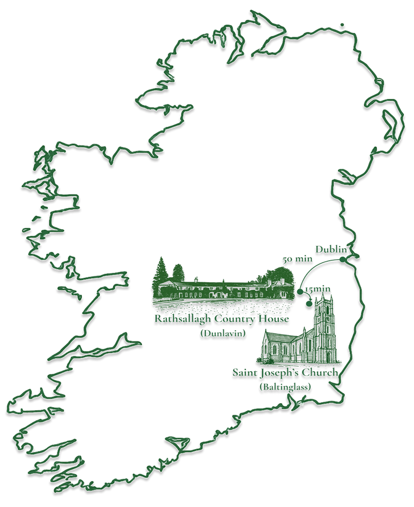 Façade du lieu de réception de mariage Rathsallagh Country House