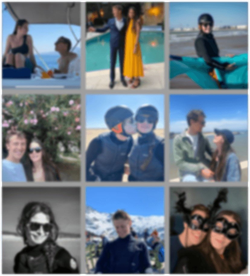 Galerie de photos de mariage avec moments partagés